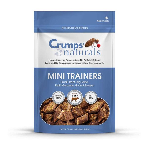 Gâteries d'entrainement au boeuf semi-humides de Crumps' naturals