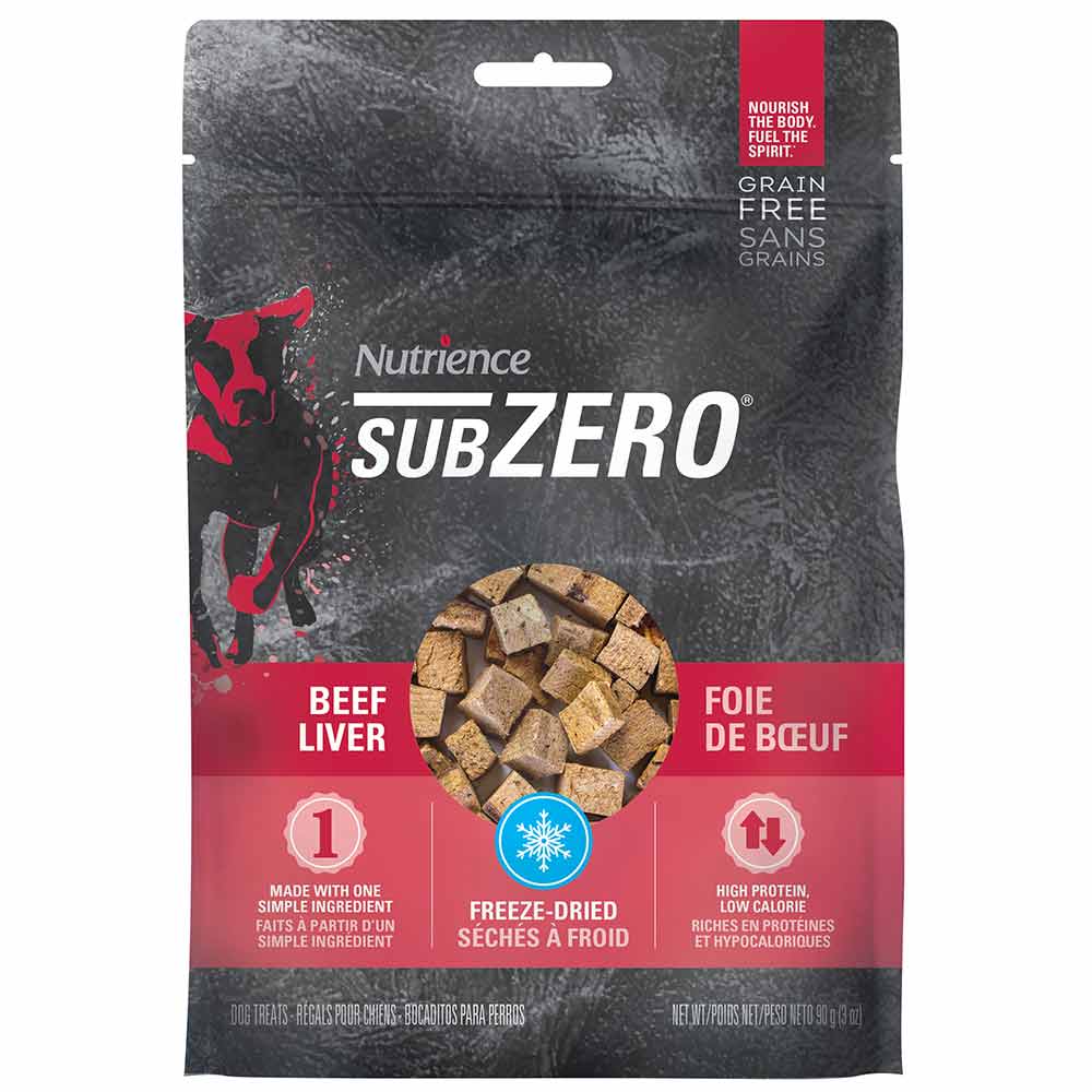 Nutrience Subzero Gateries Pour Chien Au Foie De Boeuf Lyophilise 90 G La Jungle De Compagnie